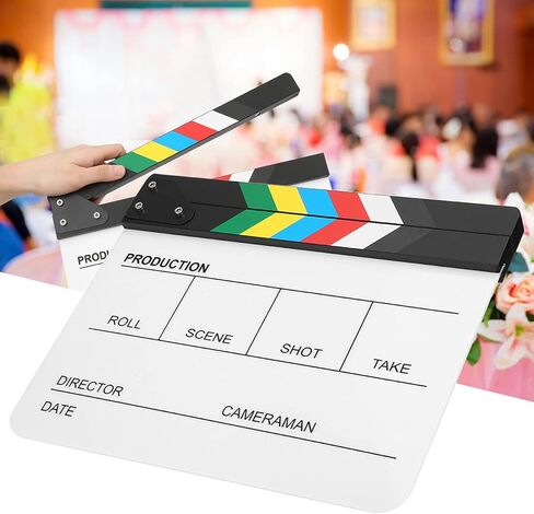 لوحة التصفيح لمخرجي الأفلام، 12 بوصة × 10 بوصة، لوحة أكريليك مقطوعة لمشهد الحركة، لوحة بيضاء للتصوير الفوتوغرافي (مخطط ملون) in Kuwait