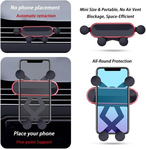 Car Phone Mount for Audi A4 Avant 2017 2018 2019 2020 2021, Auto-Retract Phone Holder with Silicone Claws, 360° Rotating Car Cell Phone Holder for Smartphones,B in Saudi Arabia