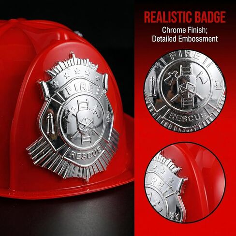 SAFIGLE Red Fireman Hat Adult Fireman Costume Helmet Plastic Firefighter Hat Fire Chief Helmet Novelty Child Firefighter in Saudi Arabia