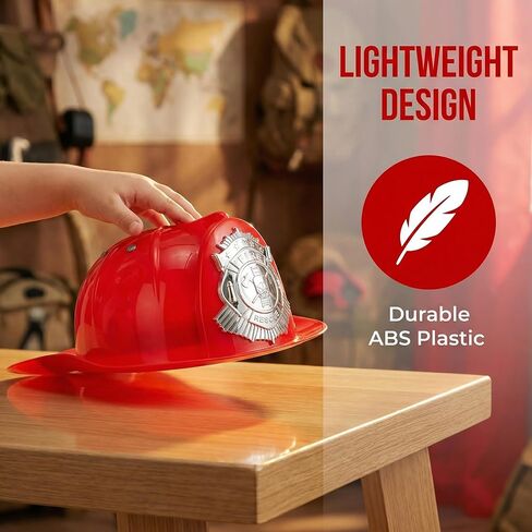 SAFIGLE Red Fireman Hat Adult Fireman Costume Helmet Plastic Firefighter Hat Fire Chief Helmet Novelty Child Firefighter in Saudi Arabia