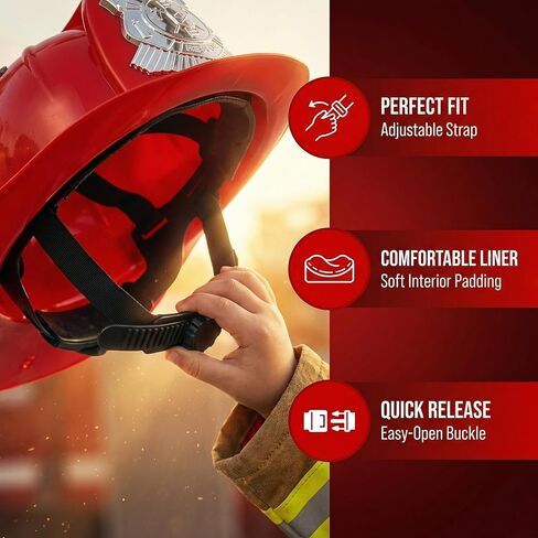 SAFIGLE Red Fireman Hat Adult Fireman Costume Helmet Plastic Firefighter Hat Fire Chief Helmet Novelty Child Firefighter in Saudi Arabia