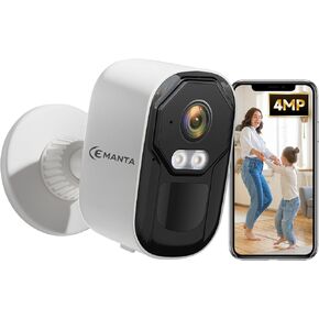 كاميرات مراقبة Solor 4MP لاسلكية في الهواء الطلق، لا يتطلب الاشتراك، واي فاي ثنائي النطاق 2.4G/5G، إنذار صفارات الإنذار لاكتشاف الحركة بالذكاء الاصطناعي، صوت ثنائي الاتجاه، رؤية ليلية كاملة الألوان، عمر البطارية 3 أشهر in Kuwait