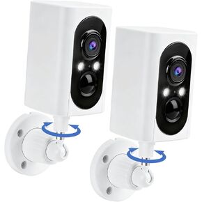 Security Cameras Wireless Outdoor 355° Pan Rotating 2K Color Night Vision Cameras for Home Security WiFi Battery Outdoor Camera Motion Detection 2-Way Talk IP65 Spotlight Siren SD/Cloud Storage 4 Pack in Kuwait