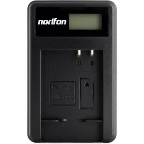 Norifon CGA-S005 LCD USB Charger for Panasonic Lumix DMC-FS1, DMC-FS2, DMC-FX01, DMC-FX07, DMC-FX10, DMC-FX12, DMC-FX150, DMC-FX180, DMC-FX3, DMC-FX50, DMC-FX8, DMC-FX9, DMC-LX1 Camera and More in Kuwait