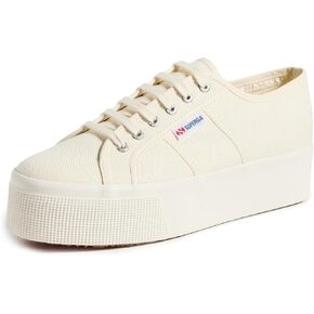 Superga 2790 Platform Sneakers for Men and Women - Iconic Italian Men’s and Women’s Tennis Shoes with Breathable Canvas Upper, Non Slip Rubber Sole, Beige Natural Avorio - 9 Men/10.5 Women in Kuwait