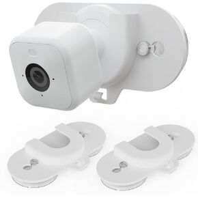 Blink Camera Mount with Dual Suction Cup, No-Drill, No Need Adhesive, Mounted on Smooth Surfaces Like Windows, Glossy Tiles, and Wood, 2 Pack for All Blink Camera-White in Saudi Arabia