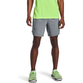 Under Armour Mens Launch Run 7" Shorts Silica Green/Cyber Green/Reflective XL in Saudi Arabia