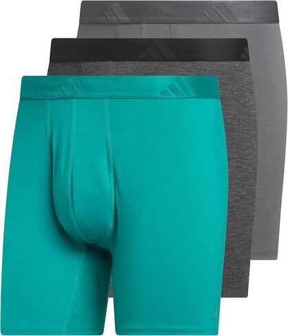 adidas Mens Luxe Underwear (3-Pack) Boxer Briefs or Trunks, Premium Ultra Soft Comfort in Saudi Arabia