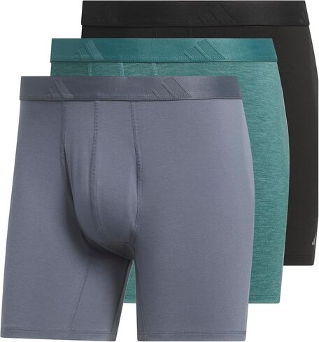 adidas Mens Luxe Underwear (3-Pack) Boxer Briefs or Trunks, Premium Ultra Soft Comfort in Saudi Arabia