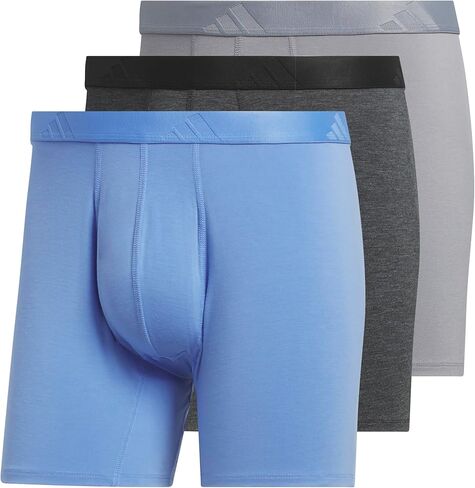 adidas Mens Luxe Underwear (3-Pack) Boxer Briefs or Trunks, Premium Ultra Soft Comfort in Saudi Arabia