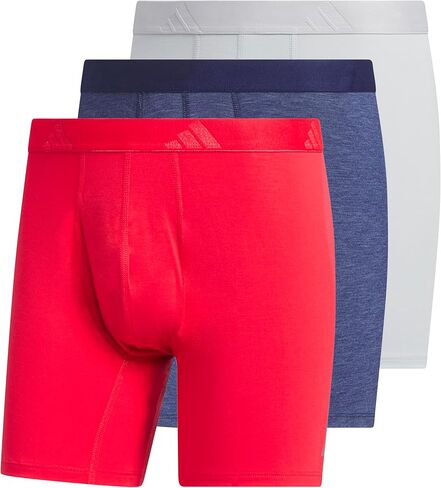 adidas Mens Luxe Underwear (3-Pack) Boxer Briefs or Trunks, Premium Ultra Soft Comfort in Saudi Arabia