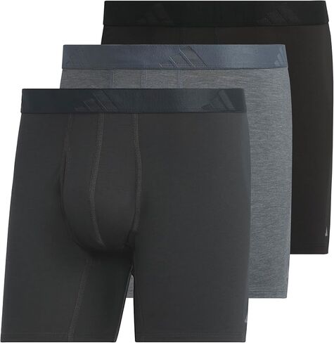 adidas Mens Luxe Underwear (3-Pack) Boxer Briefs or Trunks, Premium Ultra Soft Comfort in Saudi Arabia