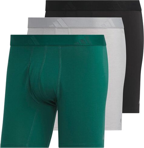 adidas Mens Luxe Underwear (3-Pack) Boxer Briefs or Trunks, Premium Ultra Soft Comfort in Saudi Arabia