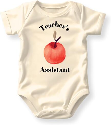 Teacher's Assistant Apple Baby Bodysuit, Newborn Outfit, Baby Clothes, Gift for Children in Saudi Arabia