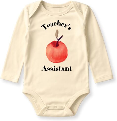 Teacher's Assistant Apple Baby Bodysuit, Newborn Outfit, Baby Clothes, Gift for Children in Saudi Arabia