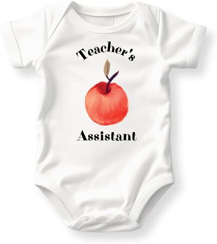 Teacher's Assistant Apple Baby Bodysuit, Newborn Outfit, Baby Clothes, Gift for Children in Saudi Arabia