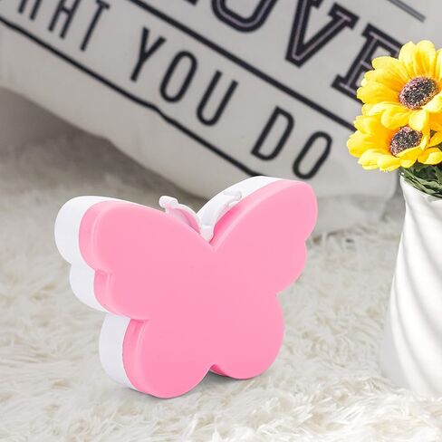 2pcs Butterfly LED Plug in Night Light for Kids, Night Light Lamp Plug into Wall with Smart Dusk to Dawn Sensor, Idea for Baby Room, Bedroom, Bathroom, Hallway, Stairs, Kitchen(Pink Light) in Kuwait