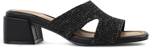 Heeled Sandals For Women, Knit Slip On Heels with Square Open Toe Comfortable Sandals Women Dressy Block Chunky, Heeled Casual Mules Low Heel Breathable Slides, Elegant Shoes for Date Party in Kuwait