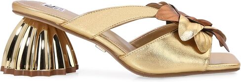 Ninety Union Sheela Sandal, Women’s Slip-On Dress Shoes, Women's Sculpted Heel Sandals with Floral Appliqué in Saudi Arabia
