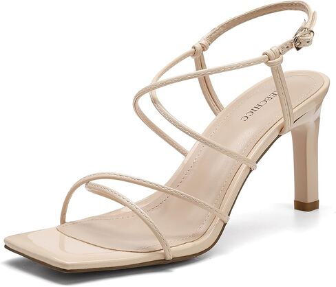 المرأة الصنادل ذات الكعب Strappy للنساء عالية الكعب المفتوحة ساحة تو الكاحل فستان بحزام أحذية لحفلات الزفاف فستان صيفي الأحذية in Kuwait