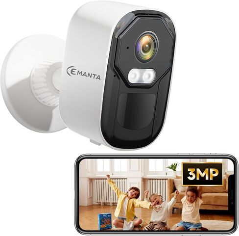كاميرات مراقبة 2K لاسلكية في الهواء الطلق، لا يتطلب الاشتراك، واي فاي ثنائي النطاق 2.4G/5G، إنذار صفارات الإنذار لاكتشاف الحركة بالذكاء الاصطناعي، صوت ثنائي الاتجاه، رؤية ليلية كاملة الألوان، عمر البطارية 3 أشهر (قياسي B) in Kuwait