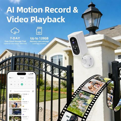 Security Cameras Wireless Outdoor 355° Pan Rotating 2K Color Night Vision Cameras for Home Security WiFi Battery Outdoor Camera Motion Detection 2-Way Talk IP65 Spotlight Siren SD/Cloud Storage 4 Pack in Saudi Arabia