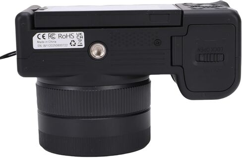 4K Digital Camera, Mirrorless with 64MP, 20X Zoom, 3 Inch Flip Screen, Anti Shake - High Resolution Video, LED Fill Light, Ideal for Travel Photography (Black) in Kuwait