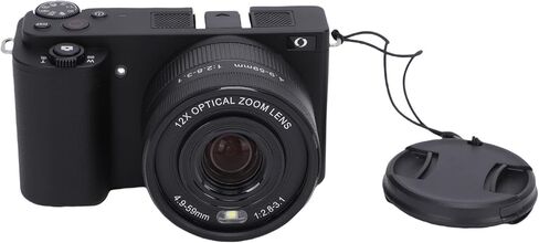 4K Digital Camera, Mirrorless with 64MP, 20X Zoom, 3 Inch Flip Screen, Anti Shake - High Resolution Video, LED Fill Light, Ideal for Travel Photography (Black) in Kuwait