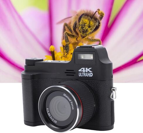 Digital Mirrorless Camera 48MP, 4K Video, Manual Focus, Macro Photography, Home Travel Use - Long Battery Life, Hot Shoe Expansion, Non Slip Grip in Kuwait