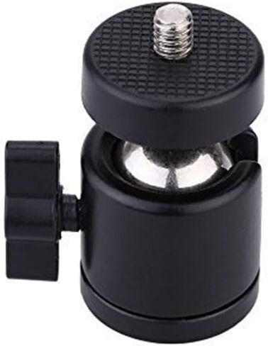 Swivel Ball Head Mount for DSLR Cameras and Devices, 360 Degree Rotation Aluminum Alloy Tripod Adapter with 1/4 Inch Screw, Lightweight Portable Bracket for Projector Flashlight Light Stand in Kuwait