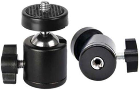 Swivel Ball Head Mount for DSLR Cameras and Devices, 360 Degree Rotation Aluminum Alloy Tripod Adapter with 1/4 Inch Screw, Lightweight Portable Bracket for Projector Flashlight Light Stand in Kuwait