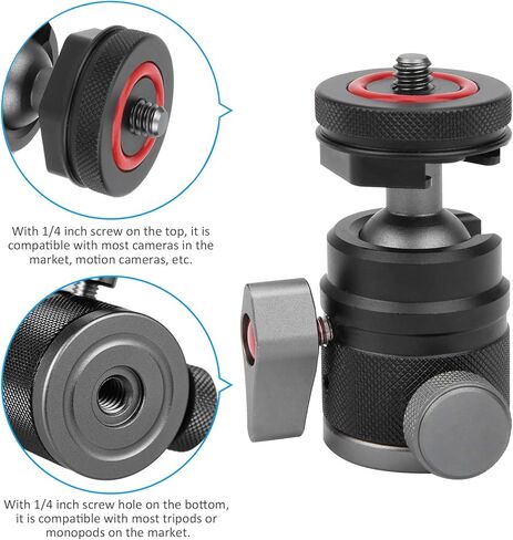 FILFEEL VELEDGE M4 Aluminum Alloy Cold Shoe Head with /4 Inch Screw for Camera and Tripod Adapter in Kuwait