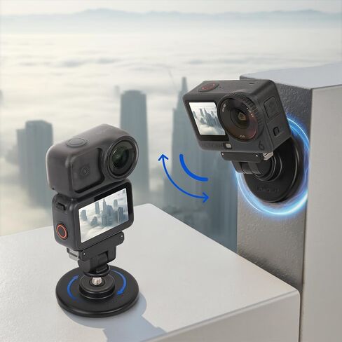 حامل محوري مغناطيسي من Anbee متوافق مع DJI Osmo Nano/Omso Action 6، إطلاق سريع 180 درجة قابل للتعديل مع قبضة مخلب، ملحق كاميرا عمل عالمي in Kuwait