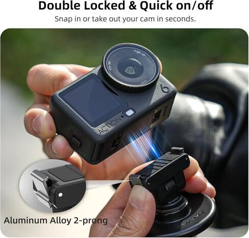 حامل محوري مغناطيسي من Anbee متوافق مع DJI Osmo Nano/Omso Action 6، إطلاق سريع 180 درجة قابل للتعديل مع قبضة مخلب، ملحق كاميرا عمل عالمي in Kuwait