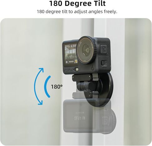 حامل محوري مغناطيسي من Anbee متوافق مع DJI Osmo Nano/Omso Action 6، إطلاق سريع 180 درجة قابل للتعديل مع قبضة مخلب، ملحق كاميرا عمل عالمي in Kuwait