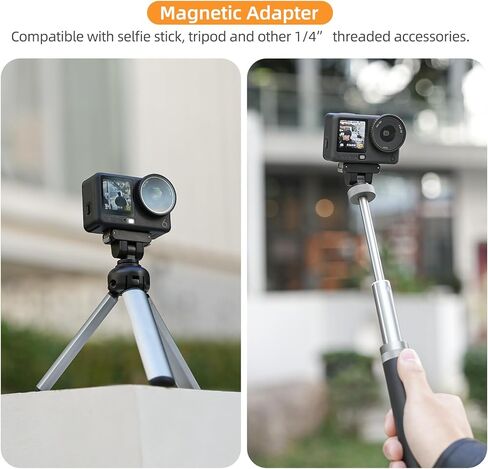 حامل محوري مغناطيسي من Anbee متوافق مع DJI Osmo Nano/Omso Action 6، إطلاق سريع 180 درجة قابل للتعديل مع قبضة مخلب، ملحق كاميرا عمل عالمي in Kuwait