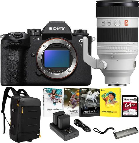 مجموعة كاميرا Sony Alpha 1 Mark II بعدسة كاملة الإطار بدون مرآة مع عدسة FE مقاس 50-150 مم F2 GM وملحقاتها (7 قطع) in Kuwait