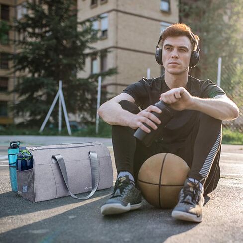Sports Gym Bag with Wet Pocket & Shoe Compartment Fitness Workout Bag for Men and Women, Black (Front Pocket-New Version) in Saudi Arabia