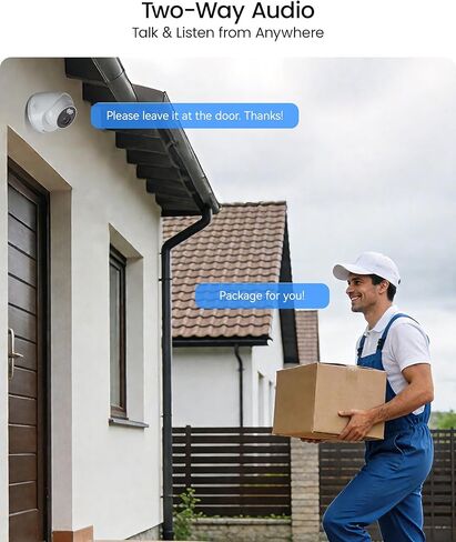 ZOSI 4MP 2.5K PoE Add-On Security Camera Outdoor, 1440p Surveillance IP Camera for Home Security, 100ft Night Vision, AI Human Vehicle Detection, Two-Way Audio, Works with Our PoE NVR Only in Saudi Arabia