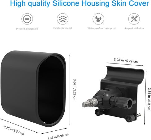 No-Drill Vinyl Siding Mount with Silicone Cover for AOSU Security Cameras Wireless Outdoor (Wireless Cam Pro/Max) Black in Kuwait