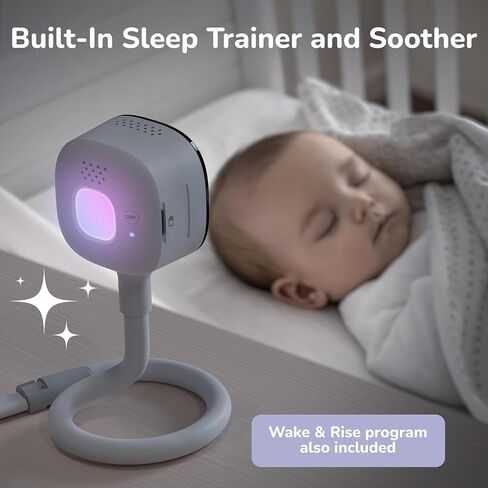 شاشة كاميرا الأطفال GoBaby AI Pro من HUBBLE CONNECTED - كاميرا بدقة 2K فائقة الوضوح مع شاشة عرض منزلية عالية الدقة مقاس 5 بوصات - وجه مغطى، دوران، تنبيهات حقيقية للبكاء، مدرب للنوم ومهدئ، مع حامل مرن، كابلات طاقة in Kuwait
