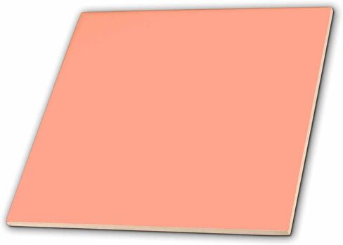 3dRose Coral orange - salmon pink - peach apricot - plain simple one single solid color - Ceramic Tile, 4-inch (ct_159867_1) in Saudi Arabia
