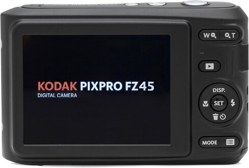 كاميرا Kodak PIXPRO FZ45 رقمية 16 ميجابكسل، تكبير بصري 4X 27 مم زاوية واسعة 1080 بكسل فيديو عالي الدقة 2.7 بوصة LCD (أبيض) + حافظة مبطنة + بطاقة 64 جيجابايت + قطعة قماش للتنظيف in Kuwait