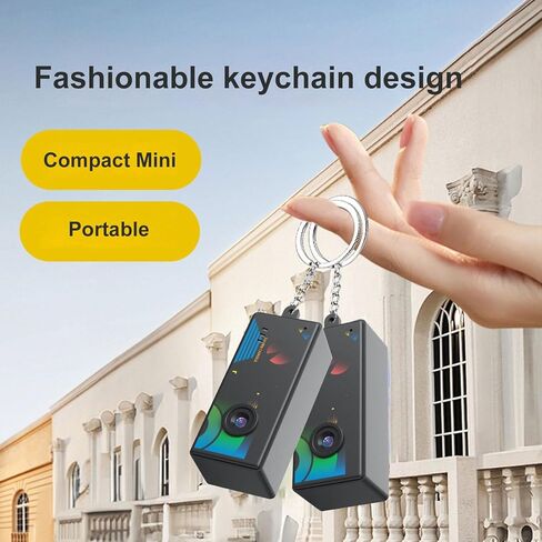 Dpofirs Mini Keychain Camera, 12MB 1080P HD Video Retro Digital Cameras, 0.96" Screen Portable Small Camera for Travel Study Recording, 130 Wide Angle (Black) in Saudi Arabia