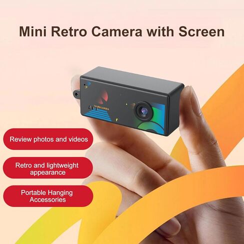 Dpofirs Mini Keychain Camera, 12MB 1080P HD Video Retro Digital Cameras, 0.96" Screen Portable Small Camera for Travel Study Recording, 130 Wide Angle (Black) in Saudi Arabia