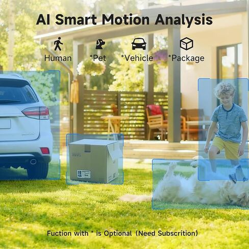 Smart Security Camera WiFi Indoor/Outdoor 1440P with Auto Tracking, Color Night Vision, 3-Way Audio, Motion Detection, Easy Setup, Memory Card not Included in Saudi Arabia