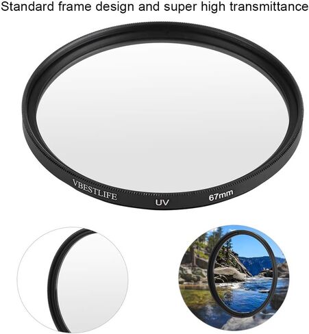 49mm Filter Lens Protection Ultra Slim Black Frame Optical Glass Aluminum for Camera Accessories DSLR Mirrorless（49mm 52mm 55mm 58mm 62mm 67mm 72mm 77mm 82mm Optional） (67mm) in Saudi Arabia