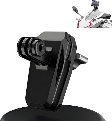 مشبك للكاميرا على الزجاج الأمامي للدراجة النارية من سبائك الألومنيوم لـ GoPro Hero 8-13، Insta360 X5/X3/Go 3، DJI Osmo Action 4/Pocket 3 والهواتف الذكية، حامل مشبك قوي، ملحقات كاميرا الحركة العالمية in Kuwait