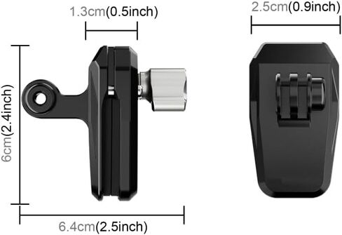 مشبك للكاميرا على الزجاج الأمامي للدراجة النارية من سبائك الألومنيوم لـ GoPro Hero 8-13، Insta360 X5/X3/Go 3، DJI Osmo Action 4/Pocket 3 والهواتف الذكية، حامل مشبك قوي، ملحقات كاميرا الحركة العالمية in Kuwait