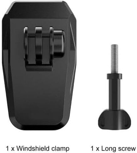 مشبك للكاميرا على الزجاج الأمامي للدراجة النارية من سبائك الألومنيوم لـ GoPro Hero 8-13، Insta360 X5/X3/Go 3، DJI Osmo Action 4/Pocket 3 والهواتف الذكية، حامل مشبك قوي، ملحقات كاميرا الحركة العالمية in Kuwait